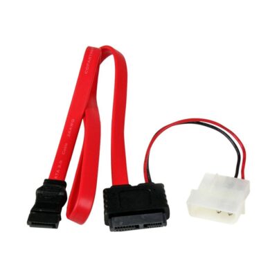 Adaptador sata startech 0.5m – macho – hembra – rojo