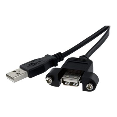 Cable usb 2.0 startech 0.30m – macho – hembra – negro