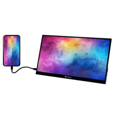 Monitor led portatil 14 pulgadas verbatim ips – fhd – hdmi – usb tipo c – 60hz – 6ms