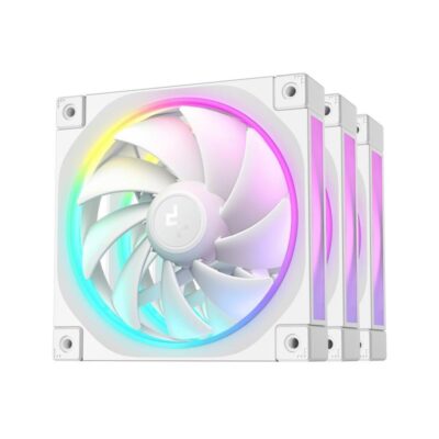 Ventilador caja deepcool r – fl12 – whapn3 – g argb 3x 120mm blanco