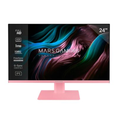 Monitor mars gaming mv24 24 pulgadas fhd 120hz rosa