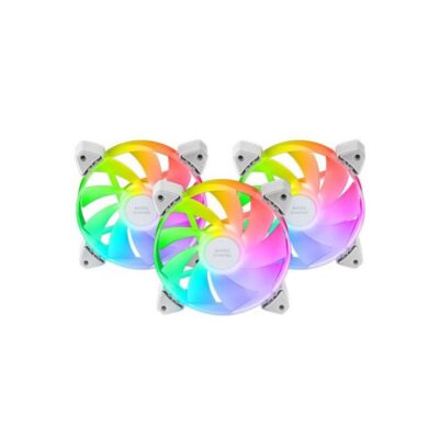 Ventilador mars gaming mf – 3ar argb 3x 120mm blanco