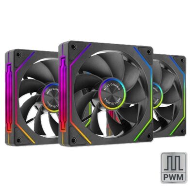 Ventilador mars gaming mf – linkfinity argb 3x 120mm negro