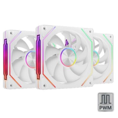 Ventilador mars gaming mf – linkfinity argb 3x 120mm blanco