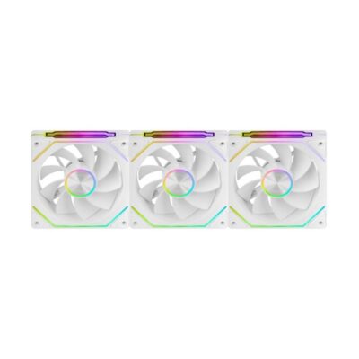 Ventilador caja mars gaming mf – linkfinity argb 3x 120mm blanco