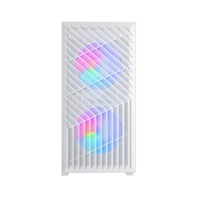 Caja ordenador mars gaming mcvortexw matx frgb cristal templado blanca