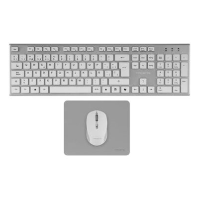 Teclado + raton gaming tacens zenith low profile inalambrico blanco
