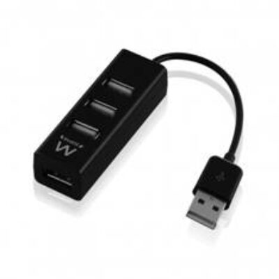 Hub usb ewent 4 puertos – usb 2.0 – negro
