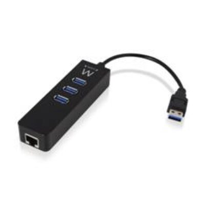 Hub usb ewent 3 puertos + 1 puerto gigabit lan – usb 3.1 gen 1