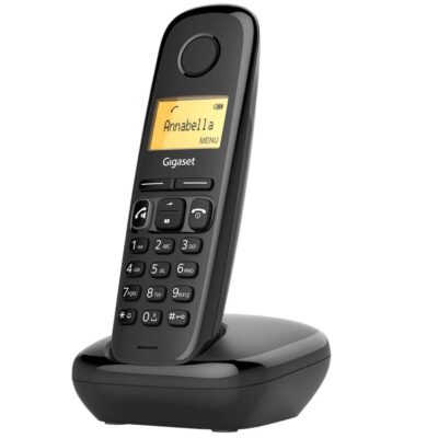 Telefono fijo inalambrico gigaset a270 duo negro 80 numeros agenda – 10 tonos – manos libres