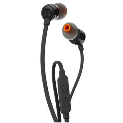 Auriculares intrauditivos jbl t110 black – pure bass – drivers 9mm – cable plano – manos libres