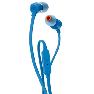 Auriculares intrauditivos jbl t110 blue – pure bass – drivers 9mm – cable plano – manos libres