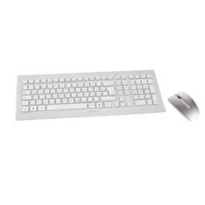 Teclado + raton cherry dw 8000 inalambrico ultrasilencioso blanco – plata