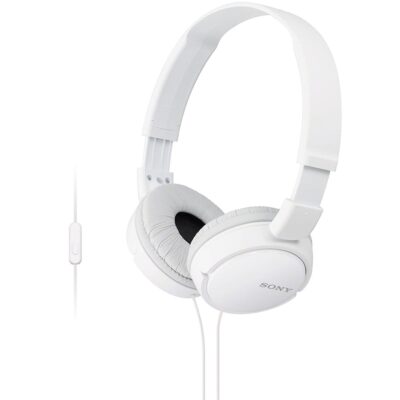 Auriculares sony mdrzx110apw – blanco – pleglable – microfono