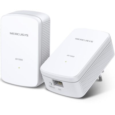 Kit 2 powerline mercusys mp500 kit av1000 gigabit – pack 2 unidades