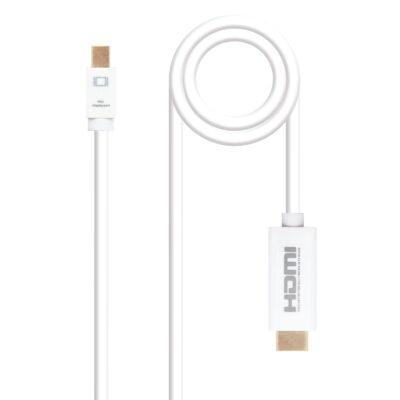 Cable nanocable conversor mini dp a hdmi mini dp – m – hdmi – m blanco 2.0 m