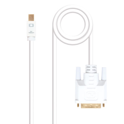 Cable nanocable conversor mini dp a dvi mini dp – m – dvi – m blanco 2.0 m
