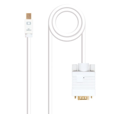 Cable nanocable conversor mini dp a vga mini dp – m – vga – m blanco 3.0 m