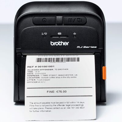 Impresora de tickets portatil brother rj3035b 16mb flash ram – 32mb ram – micro usb 2.0 – bluetooth