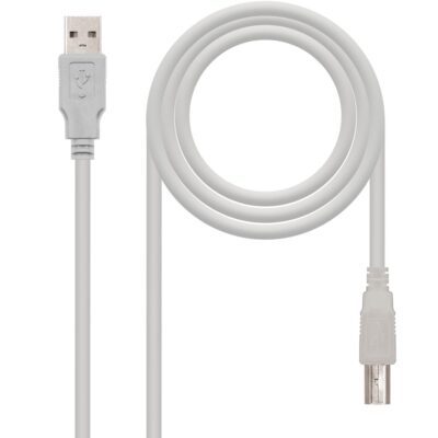 Cable impresora nanocable conversor usb – a a usb – b macho – macho beige 1.8m