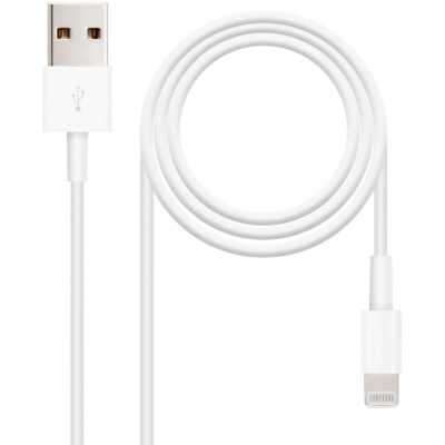 Cable nanocable usb 2.0 a iphone lightning – usb macho macho blanco 1m