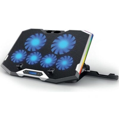 Soporte – base refrigeracion para ordenador portatil ewent ew1260 – 6 ventiladores – hub 2 puertos – rgb – hasta 17 pulgadas