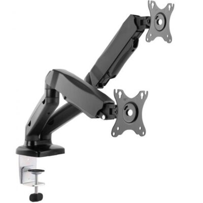 Soporte pantalla equip para mesa 13 pulgadas – 27 pulgadas 2 brazo inclinables para 2 monitor muelle de gas vesa hasta 6.5kg