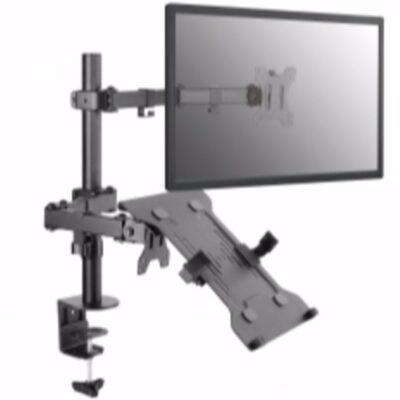 Soporte equip pantalla mesa 13 pulgadas – 32 pulgadas doble brazo 2 monitores o 1 monitor + 1 portatil (bracket para portatil incl) vesa standard hasta 8kg