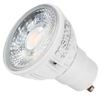 Bombilla led pro+ silver electronics dicroica 5w=60w – gu10 – 5000k – 38º – 470 lm – luz blanca – a+ – acabado blanco