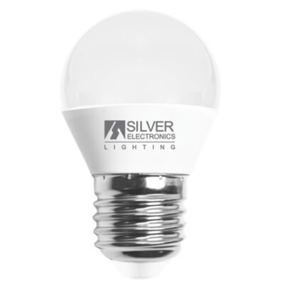 Bombilla led decorativa silver electronics esferica 7w=70w – e27 – 3000k – 620 lm – luz calida – a+