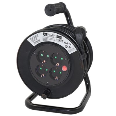 Regleta alargadera enrollacables 4 tomas – 15m – 16a – 250v – 3×1.5mm – color azul