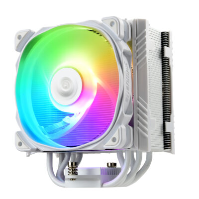 Ventilador disipador cpu gaming enermax ets – t50a – w – argb para intel amd argb 1x12cm blanco