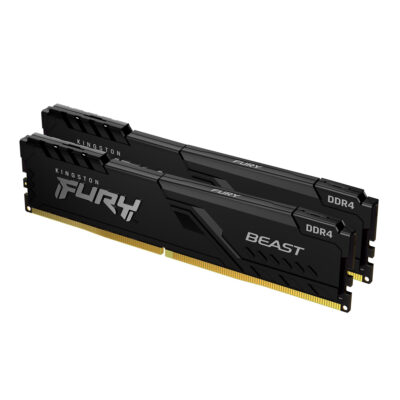 Memoria ram ddr4 16gb 2x8gb kingston hiperx fury blak gaming – 3200 mhz – pc4 – 25600 – cl16 dimm