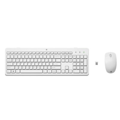 Teclado + raton hp 230 wireless inalambrico – blanco