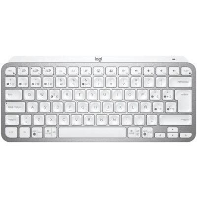 Teclado logitech mx keys gris palido wireless inalambrico español bateria