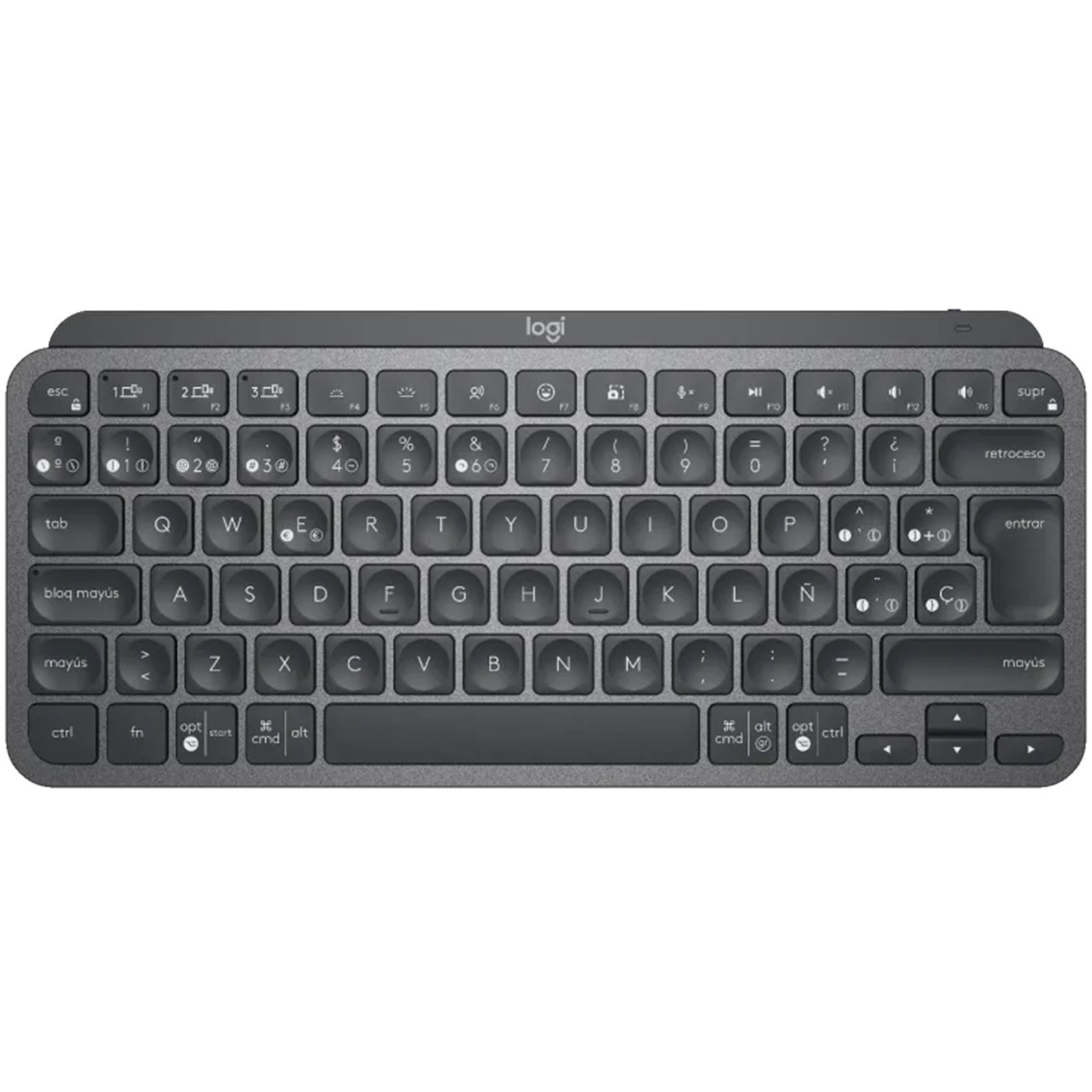 Teclado logitech mx keys mini grafito wireless inalambrico español bateria