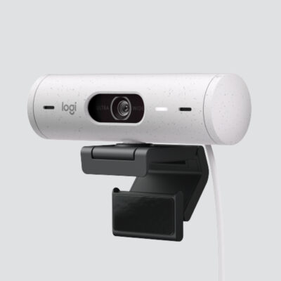 Webcam logitech brio 500 blanco crudo full hd – usb tipo c