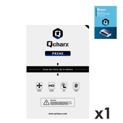 Laminas de proteccion frontales qcharx hidrogel prime qx1 1 unidad