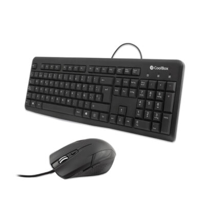 Kit teclado + raton coolbox usb negro coo – ktr – 01u