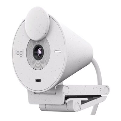 Webcam logitech brio 300 blanco crudo full hd – usb tipo c
