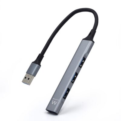 Hub slim ewent 4 puertos usb + entrada y salida – usb tipo a