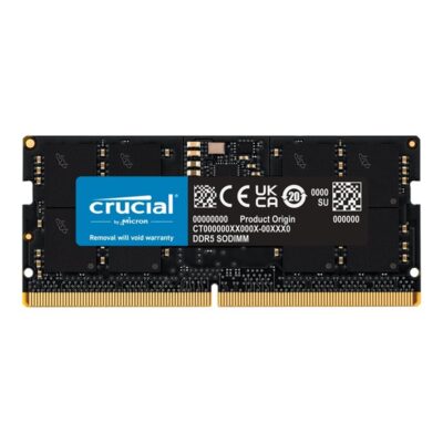 Memoria ram ddr5 16gb crucial – sodimm – 5600mhz – pc5 44800 – cl46 – 1.1v