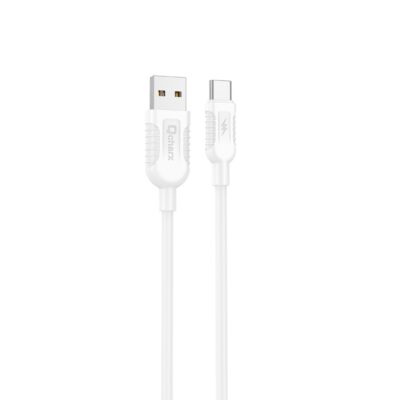 Cable qcharx athens usb a tipo c 3a – 1 m – pvc blanco