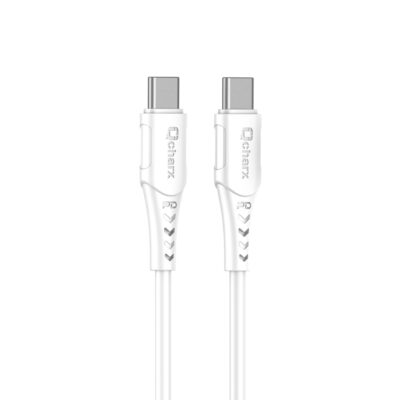 Cable qcharx sofia tipo c a tipo c 3a 60w – 1 m – pvc blanco