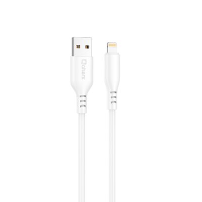 Cable qcharx tokyo usb a lightning 3a – 1 m – silicona blanco tacto suave