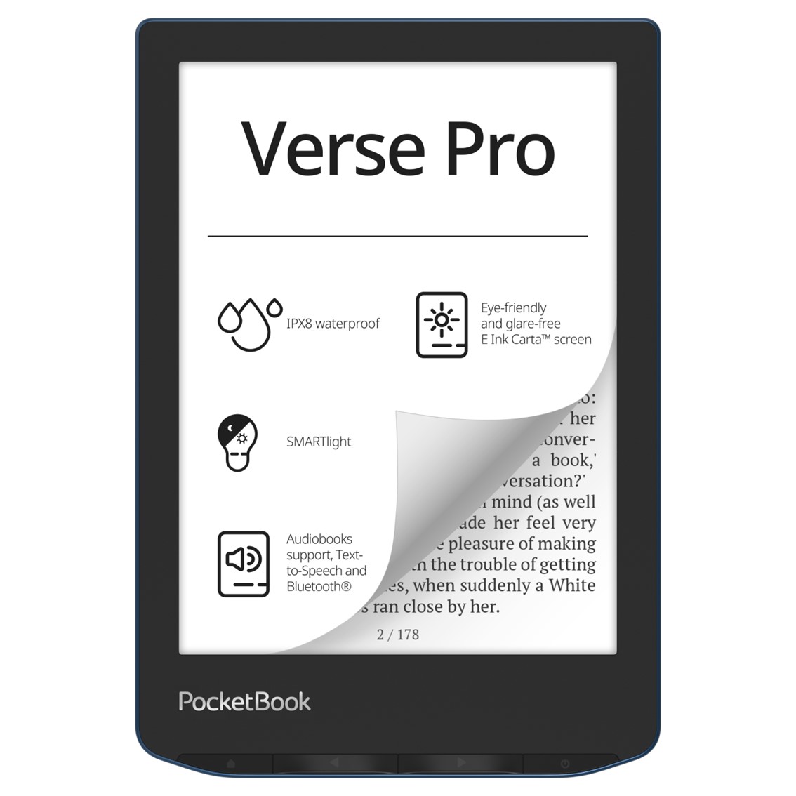 Libro electronico ebook pocketbook verse pro ereader 6 pulgadas 16 gb azul - azure