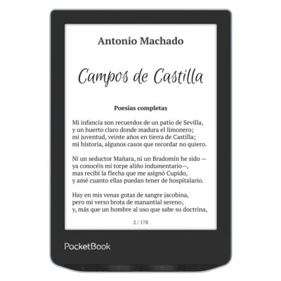 Libro electronico ebook pocketbook verse 6 pulgadas 8gb azul brillante – bright blue