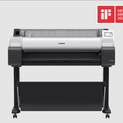 Plotter canon tm – 340 imageprograf a0 36 pulgadas – 2400ppp – usb – red – wifi – diseño cad – tinta 5 colores – tactil 4.3 pulgadas – pedestal incluido