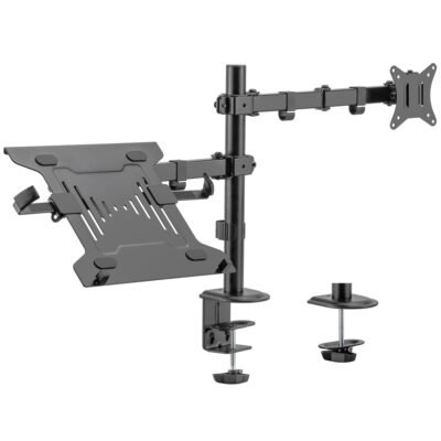 Soporte de escritorio ewent ew1519 para monitor hasta 34 pulgadas y portatil hasta 15.6 pulgadas carga maxima 9kg