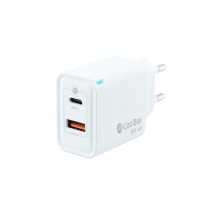 Cargador usb de pared coolbox 30w usb tipo a – usb tipo c